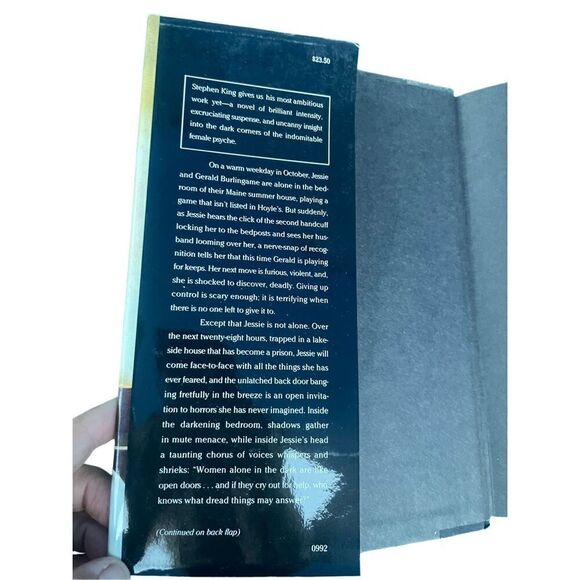 Stephen King Gerald’s Game HardCover Book-1st Edition - Picture 3 of 13